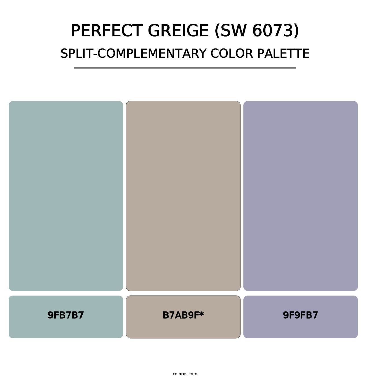 Perfect Greige (SW 6073) - Split-Complementary Color Palette