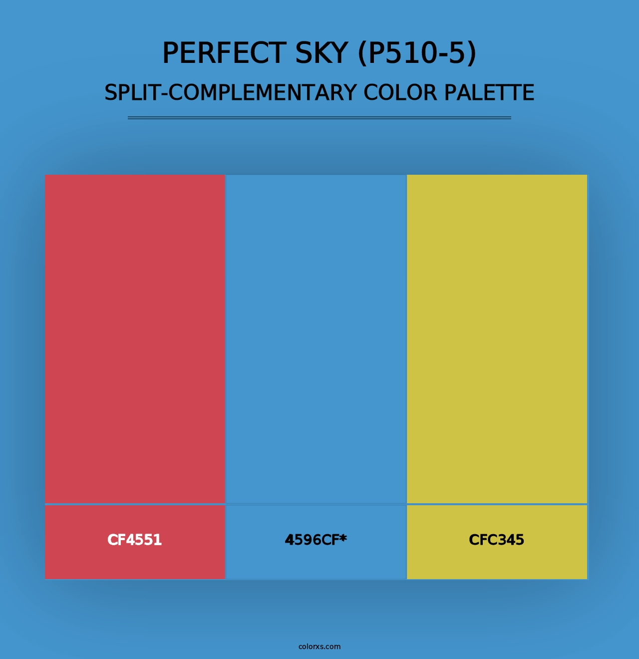 Perfect Sky (P510-5) - Split-Complementary Color Palette