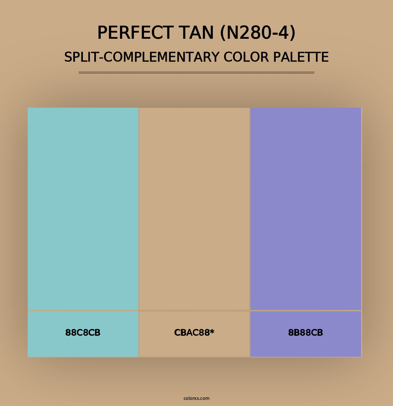 Perfect Tan (N280-4) - Split-Complementary Color Palette