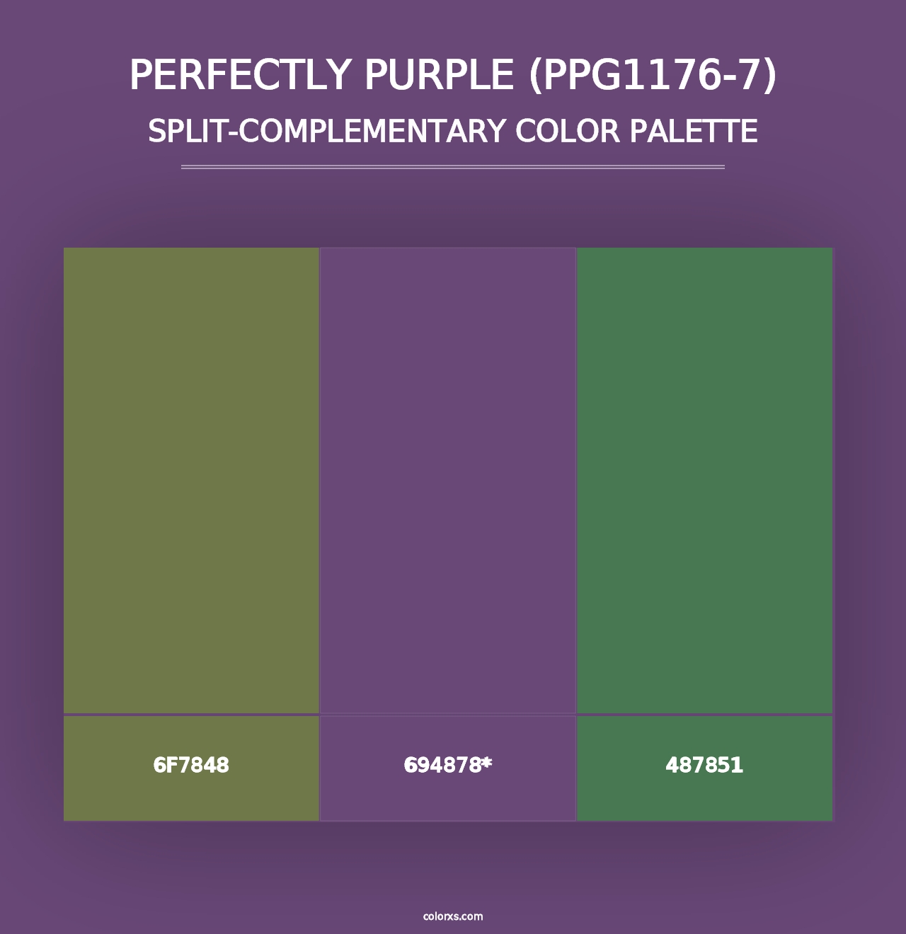 Perfectly Purple (PPG1176-7) - Split-Complementary Color Palette