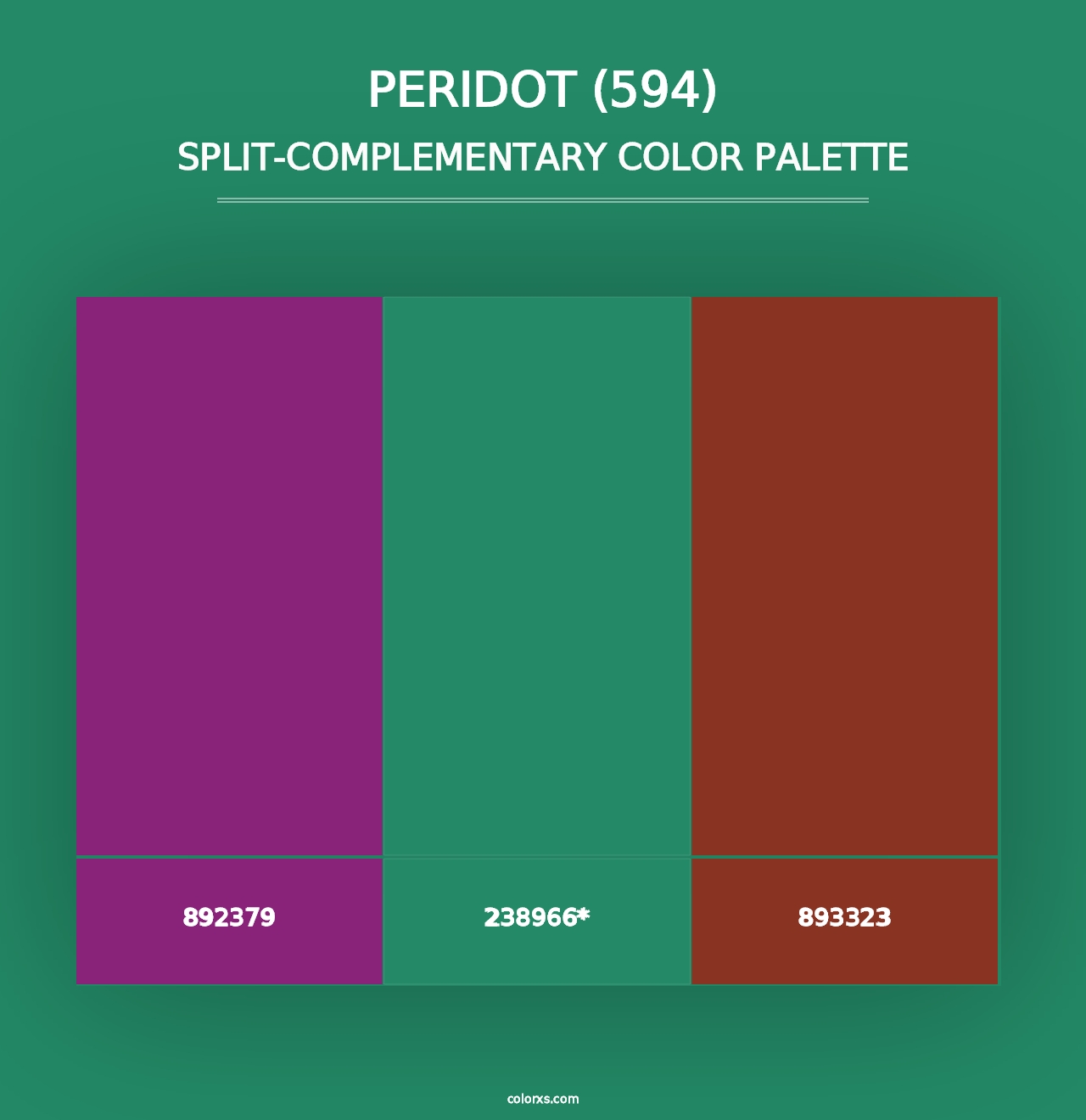 Peridot (594) - Split-Complementary Color Palette