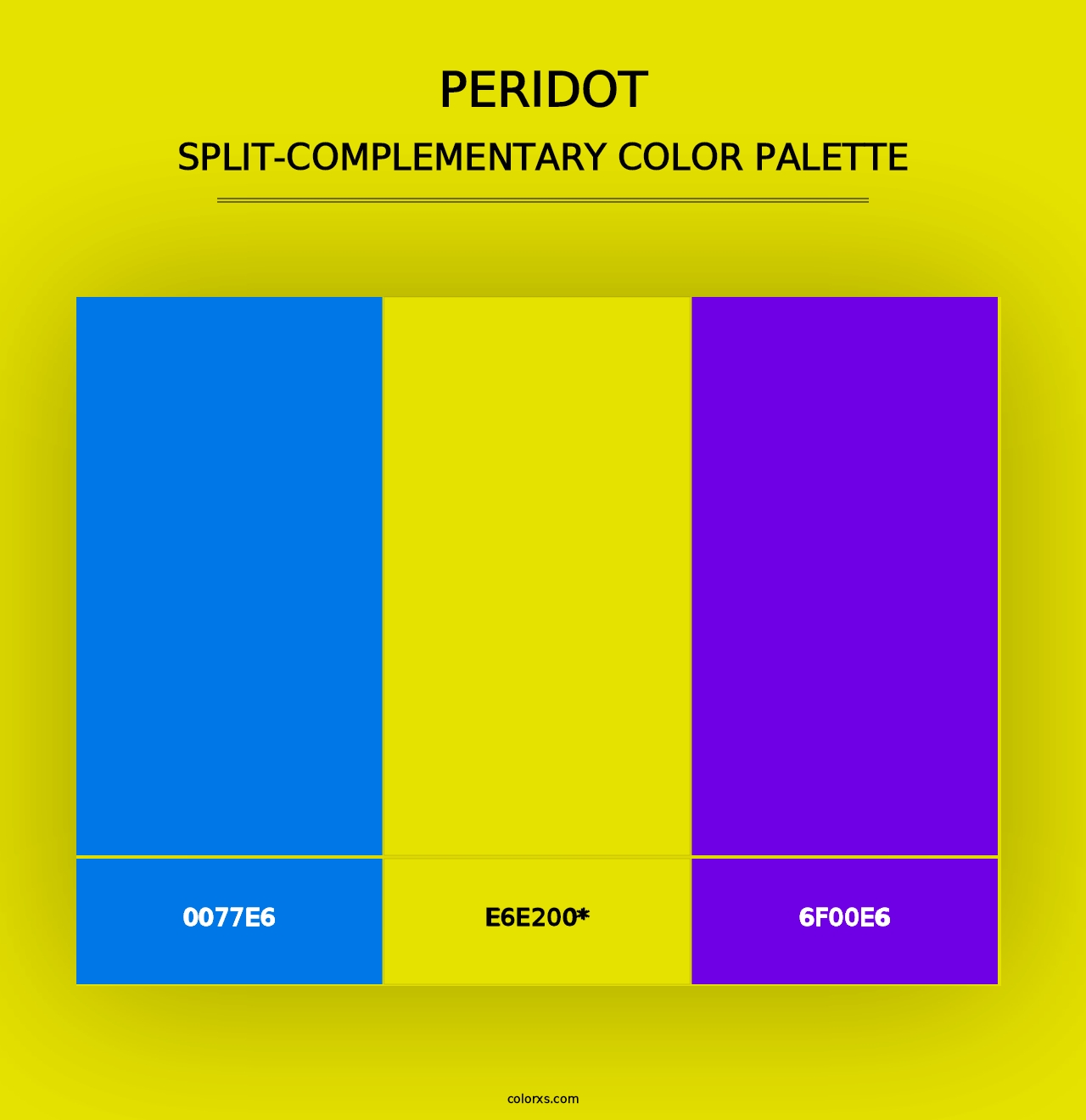 Peridot - Split-Complementary Color Palette