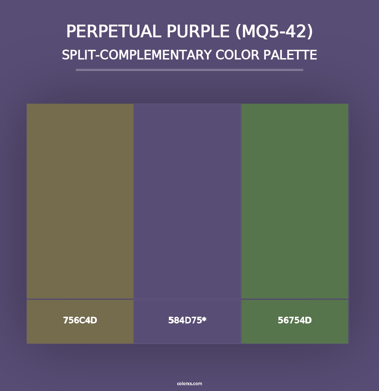 Perpetual Purple (MQ5-42) - Split-Complementary Color Palette