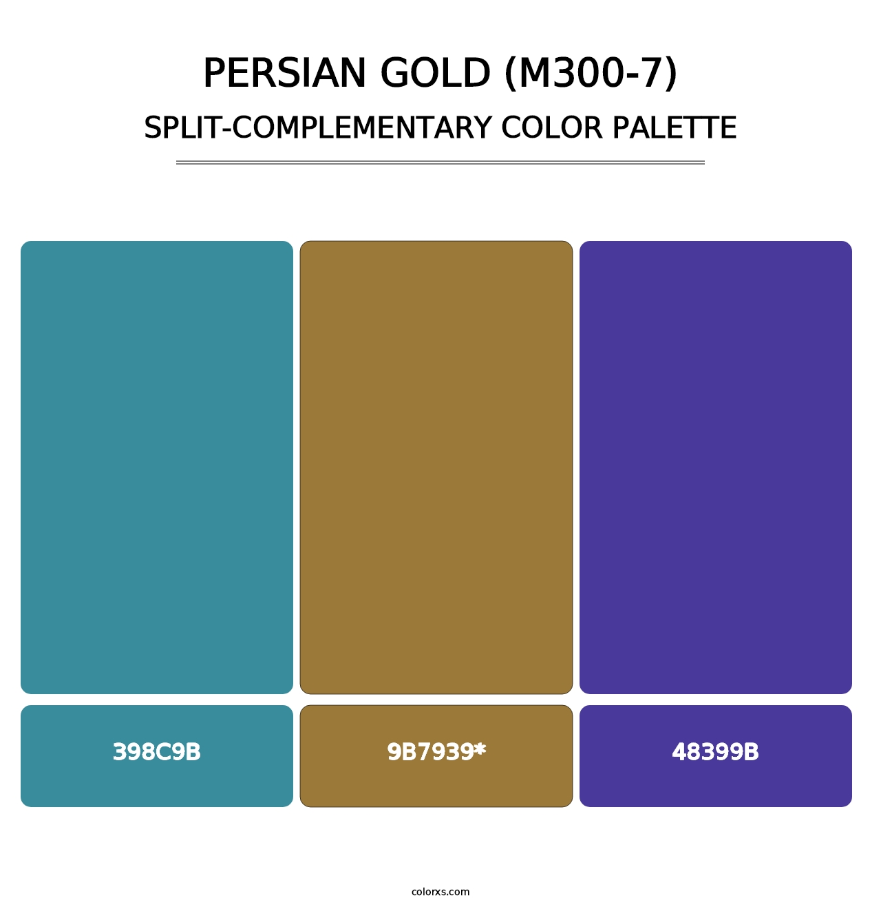 Persian Gold (M300-7) - Split-Complementary Color Palette