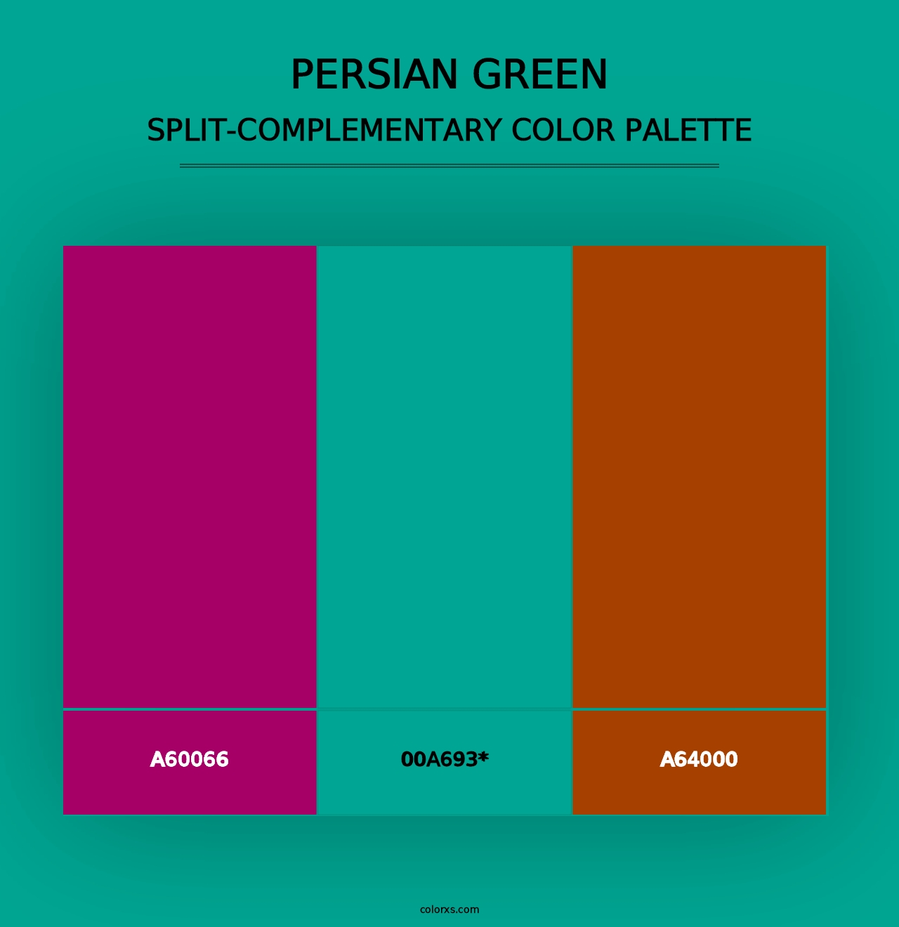 Persian Green - Split-Complementary Color Palette