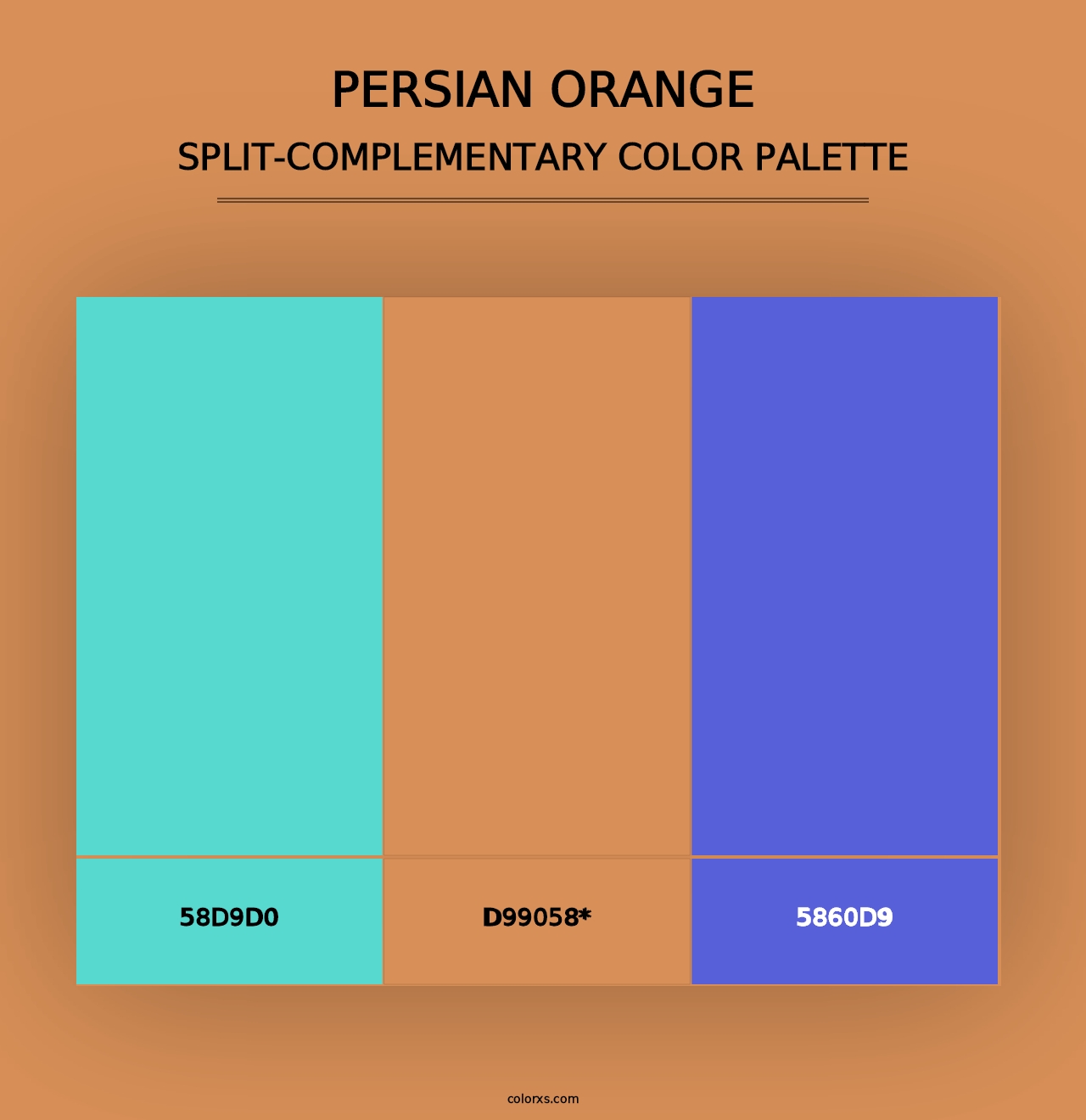 Persian Orange - Split-Complementary Color Palette