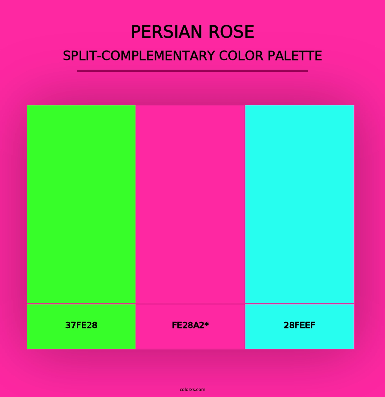 Persian Rose - Split-Complementary Color Palette