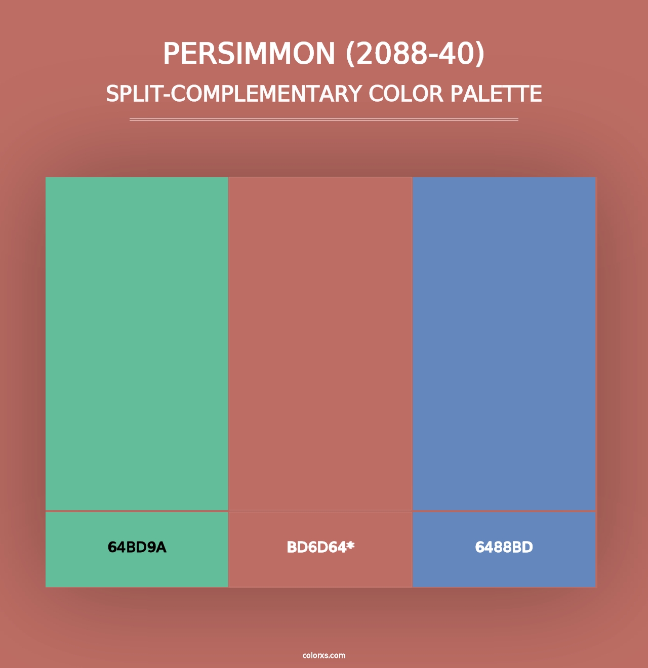 Persimmon (2088-40) - Split-Complementary Color Palette