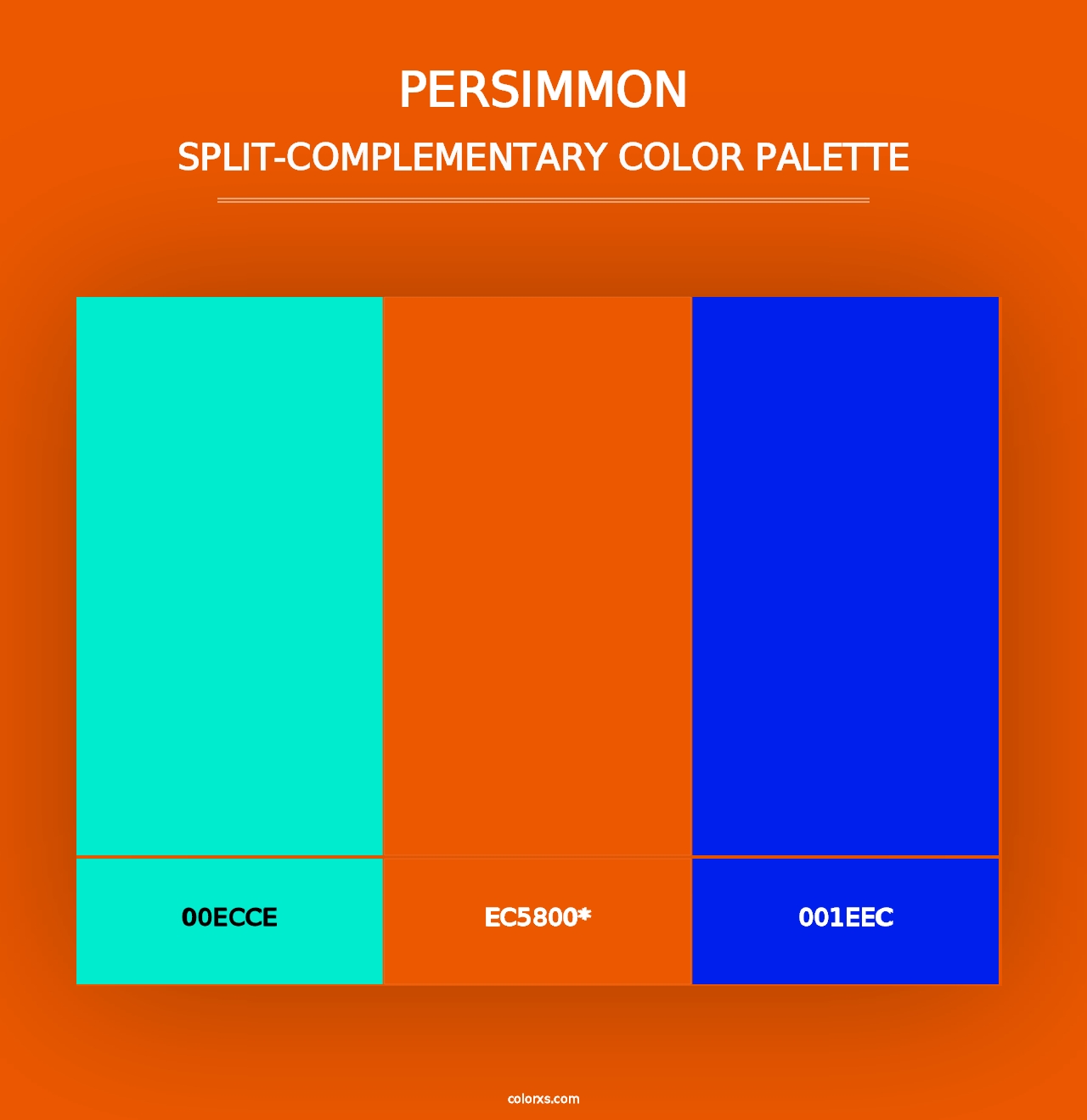 Persimmon - Split-Complementary Color Palette