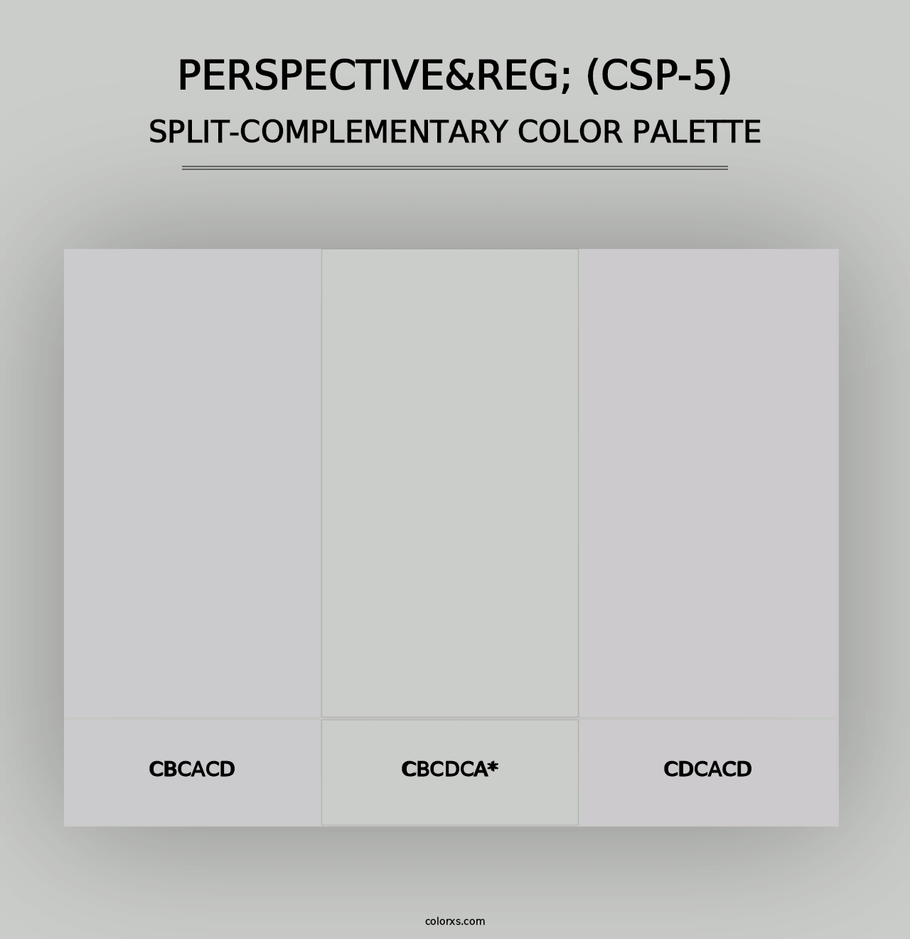 Perspective&reg; (CSP-5) - Split-Complementary Color Palette