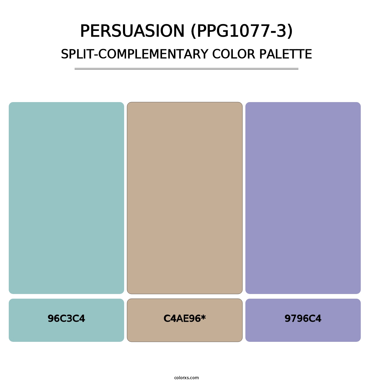 Persuasion (PPG1077-3) - Split-Complementary Color Palette