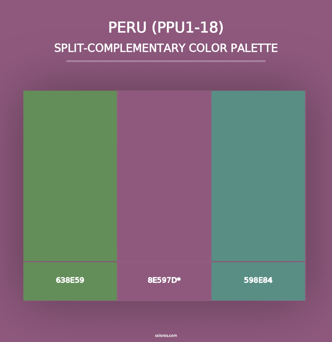 Peru (PPU1-18) - Split-Complementary Color Palette