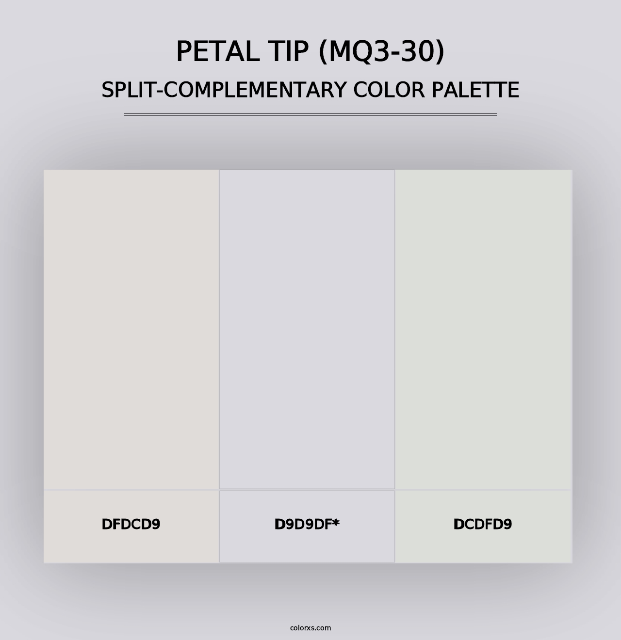 Petal Tip (MQ3-30) - Split-Complementary Color Palette