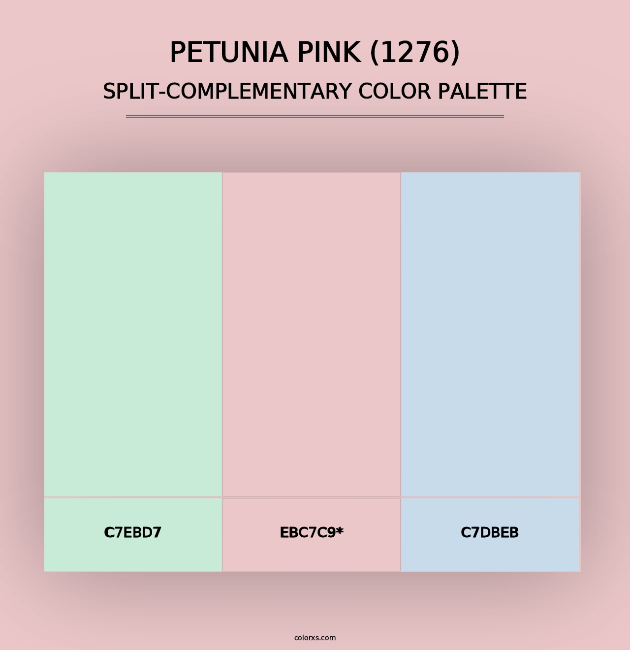 Petunia Pink (1276) - Split-Complementary Color Palette