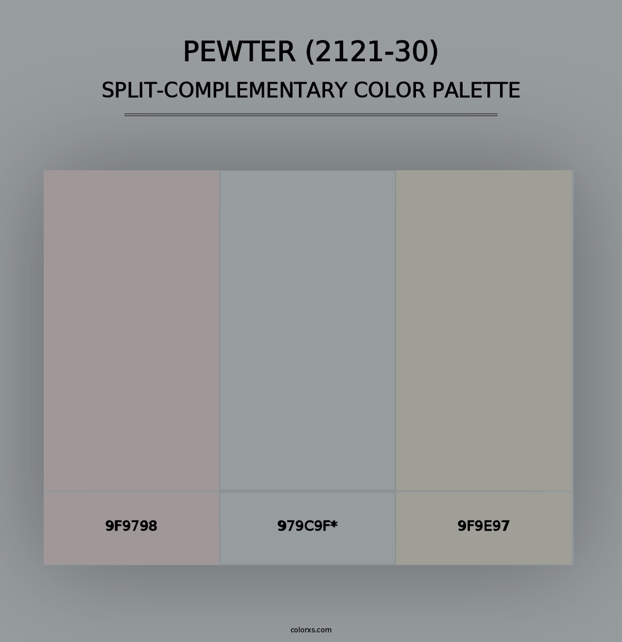 Pewter (2121-30) - Split-Complementary Color Palette