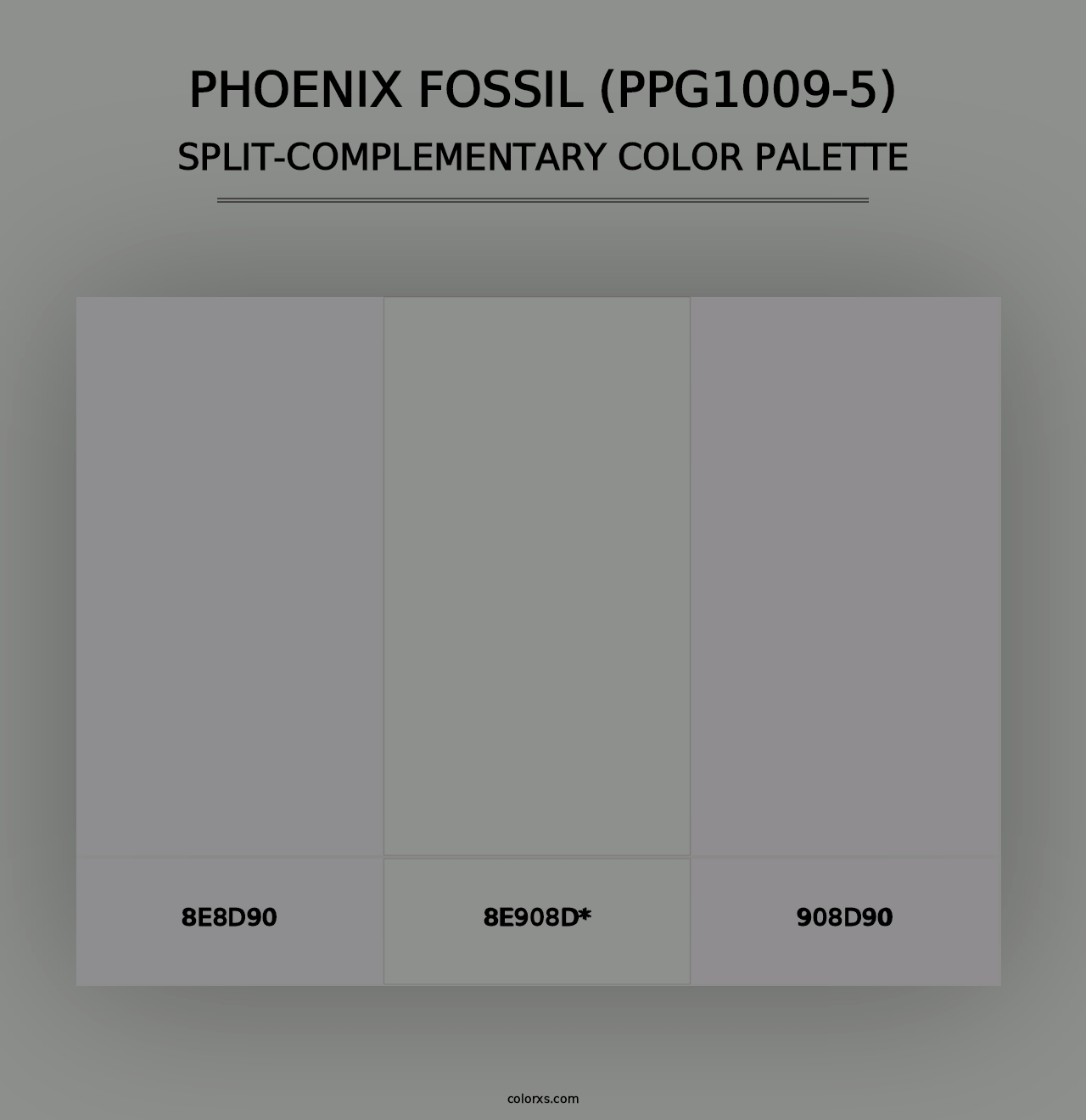 Phoenix Fossil (PPG1009-5) - Split-Complementary Color Palette