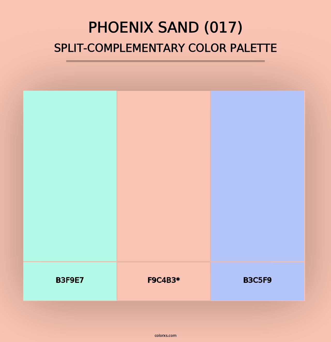 Phoenix Sand (017) - Split-Complementary Color Palette