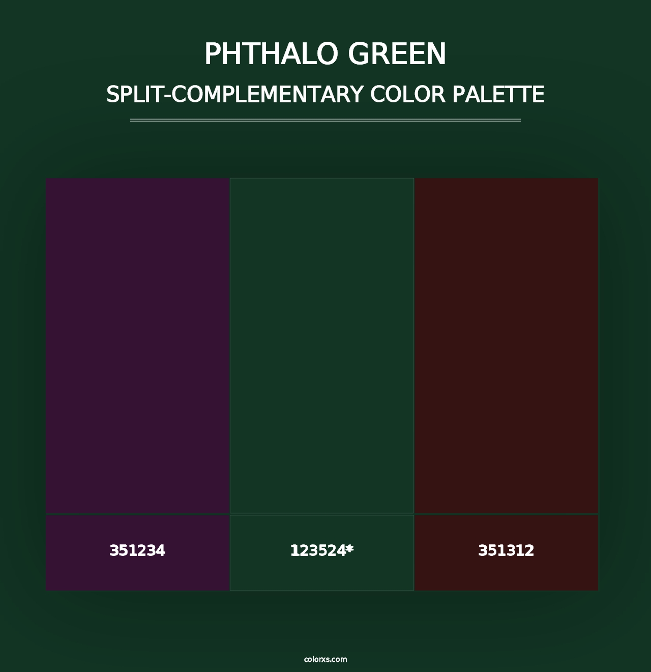 Phthalo Green - Split-Complementary Color Palette