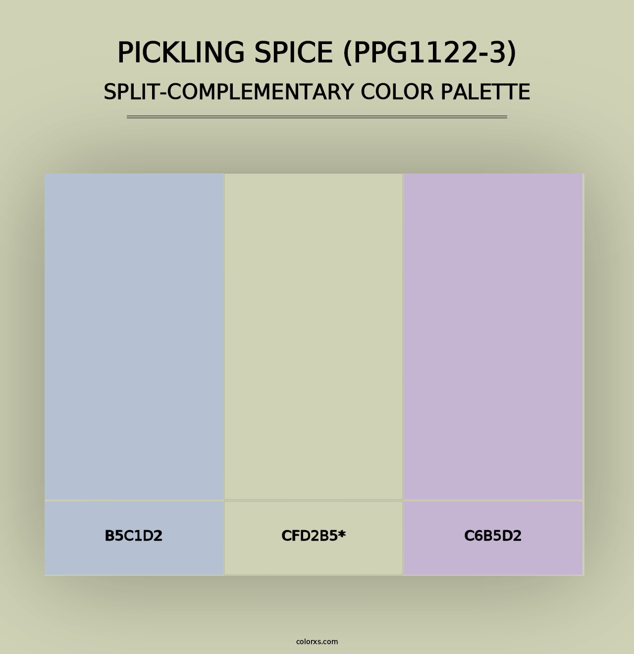 Pickling Spice (PPG1122-3) - Split-Complementary Color Palette