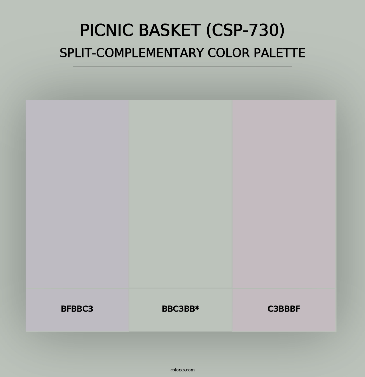 Picnic Basket (CSP-730) - Split-Complementary Color Palette