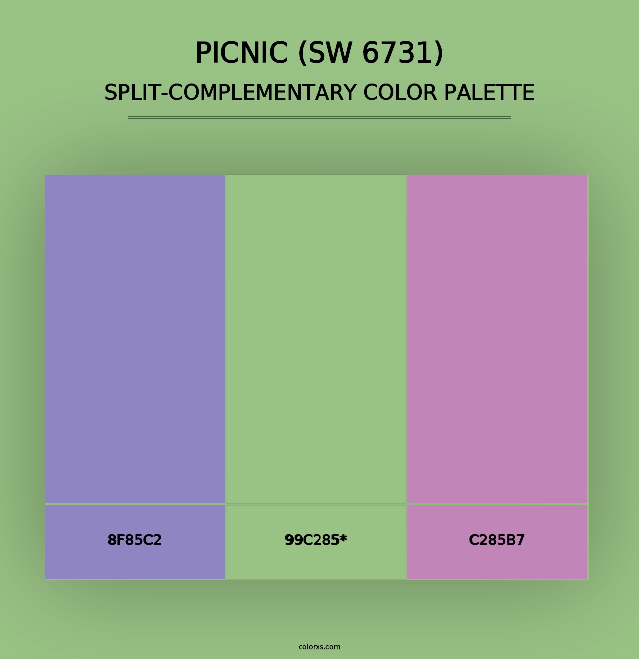 Picnic (SW 6731) - Split-Complementary Color Palette