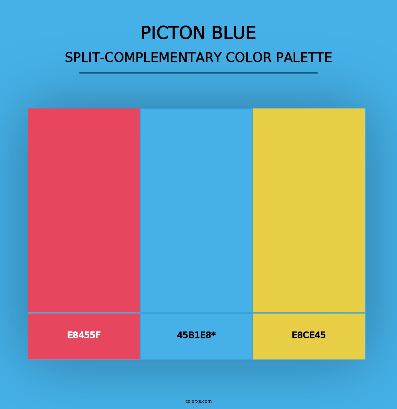 Picton Blue - Split-Complementary Color Palette