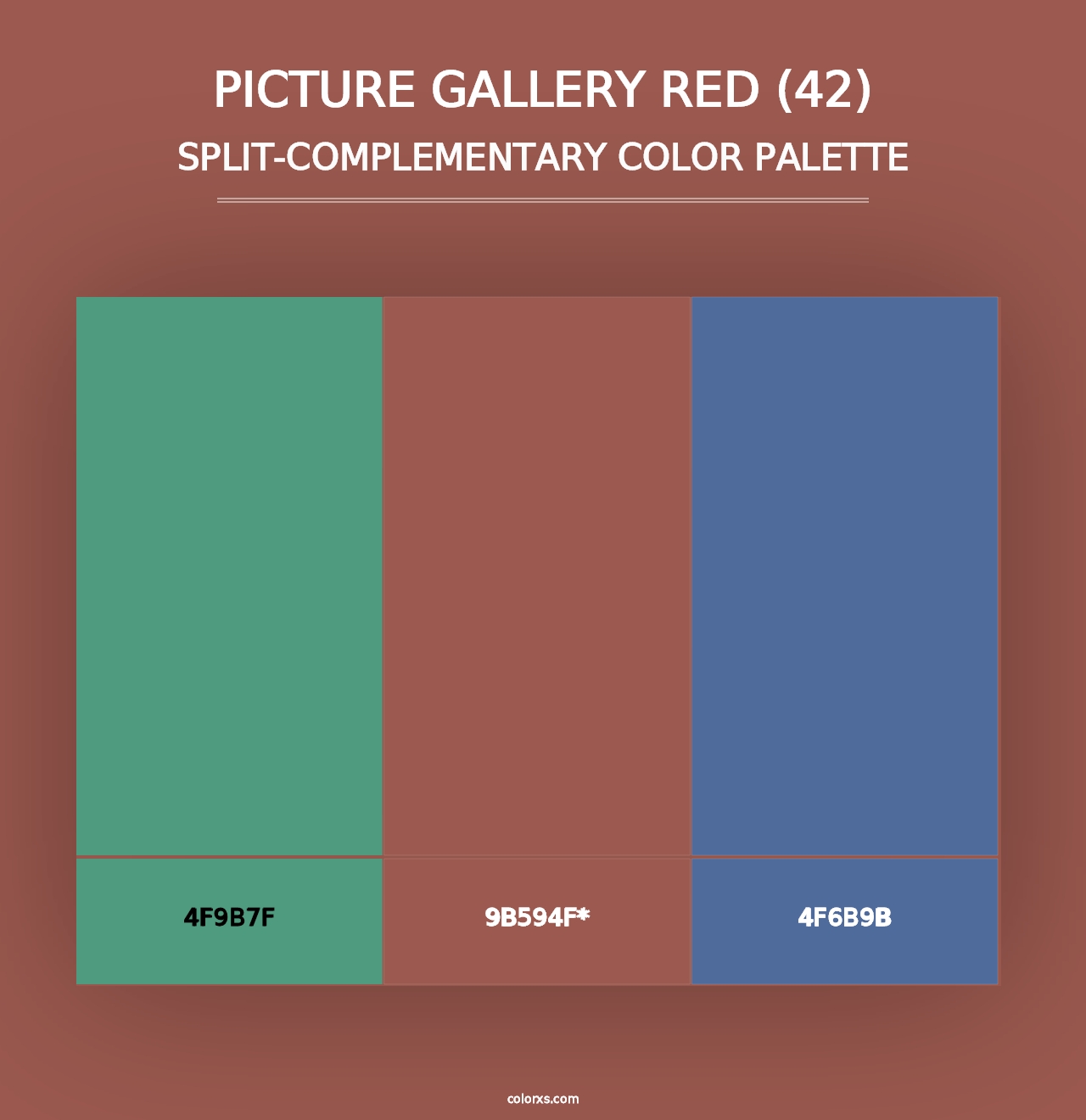 Picture Gallery Red (42) - Split-Complementary Color Palette