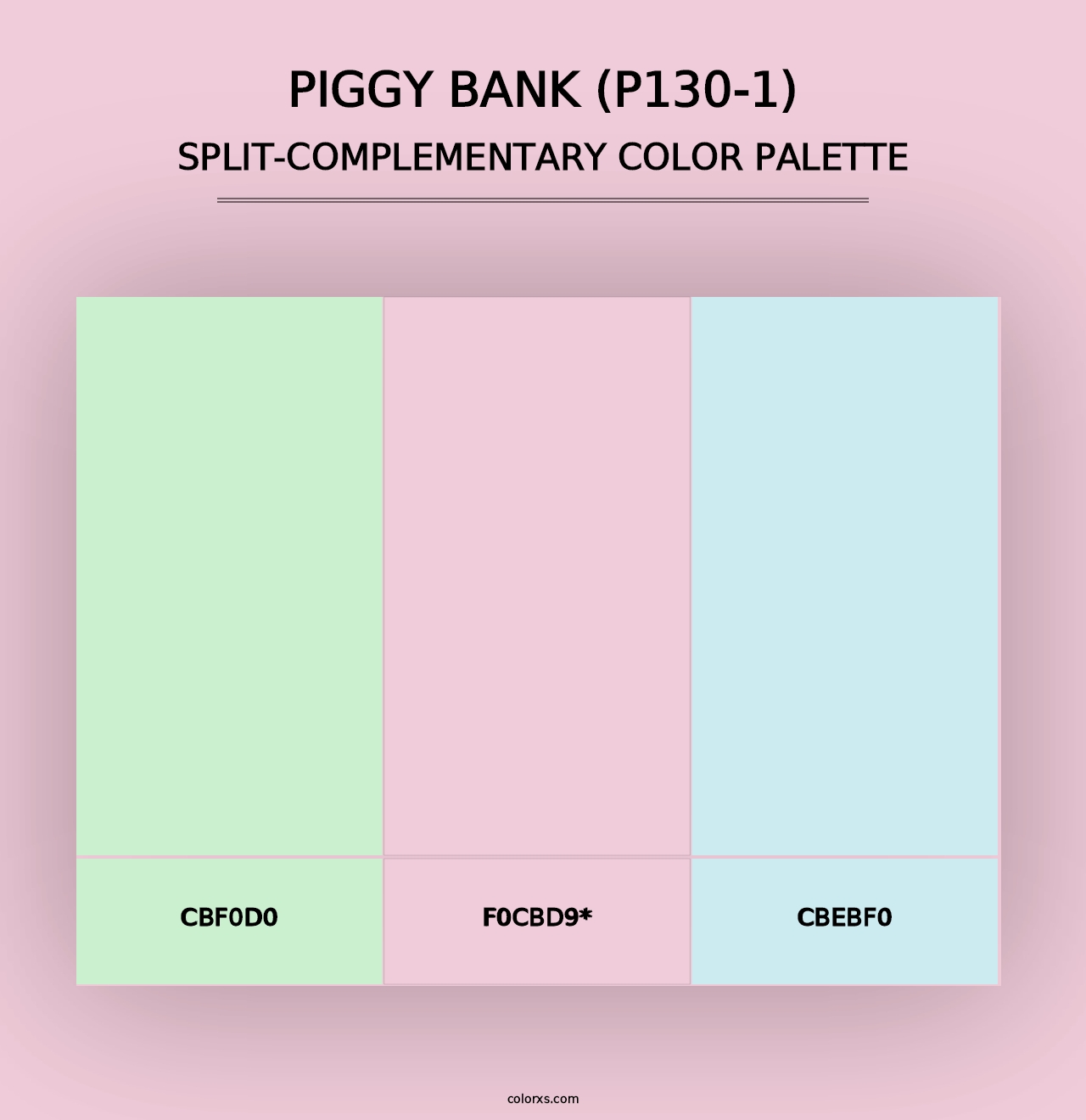 Piggy Bank (P130-1) - Split-Complementary Color Palette