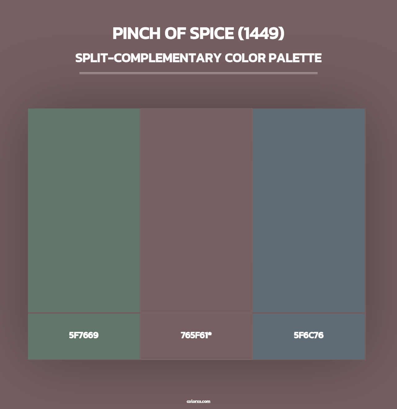 Pinch of Spice (1449) - Split-Complementary Color Palette