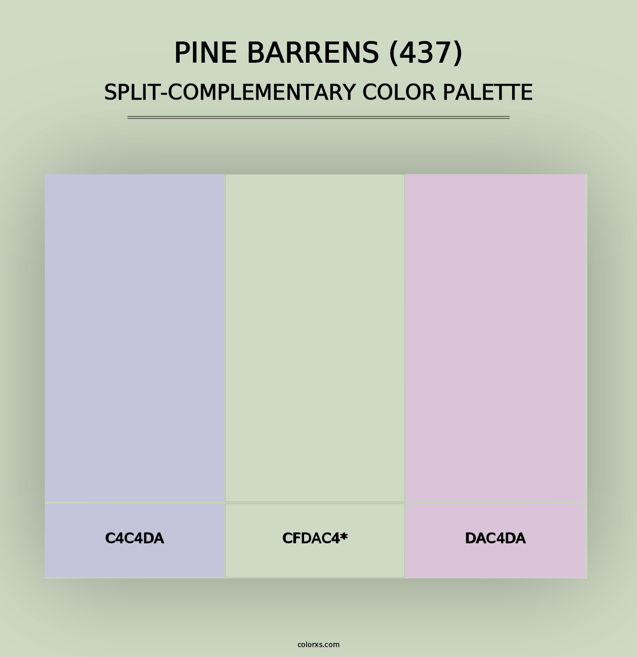 Pine Barrens (437) - Split-Complementary Color Palette