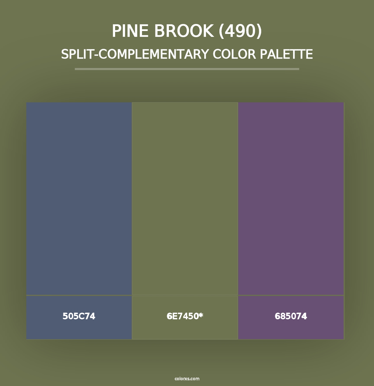 Pine Brook (490) - Split-Complementary Color Palette