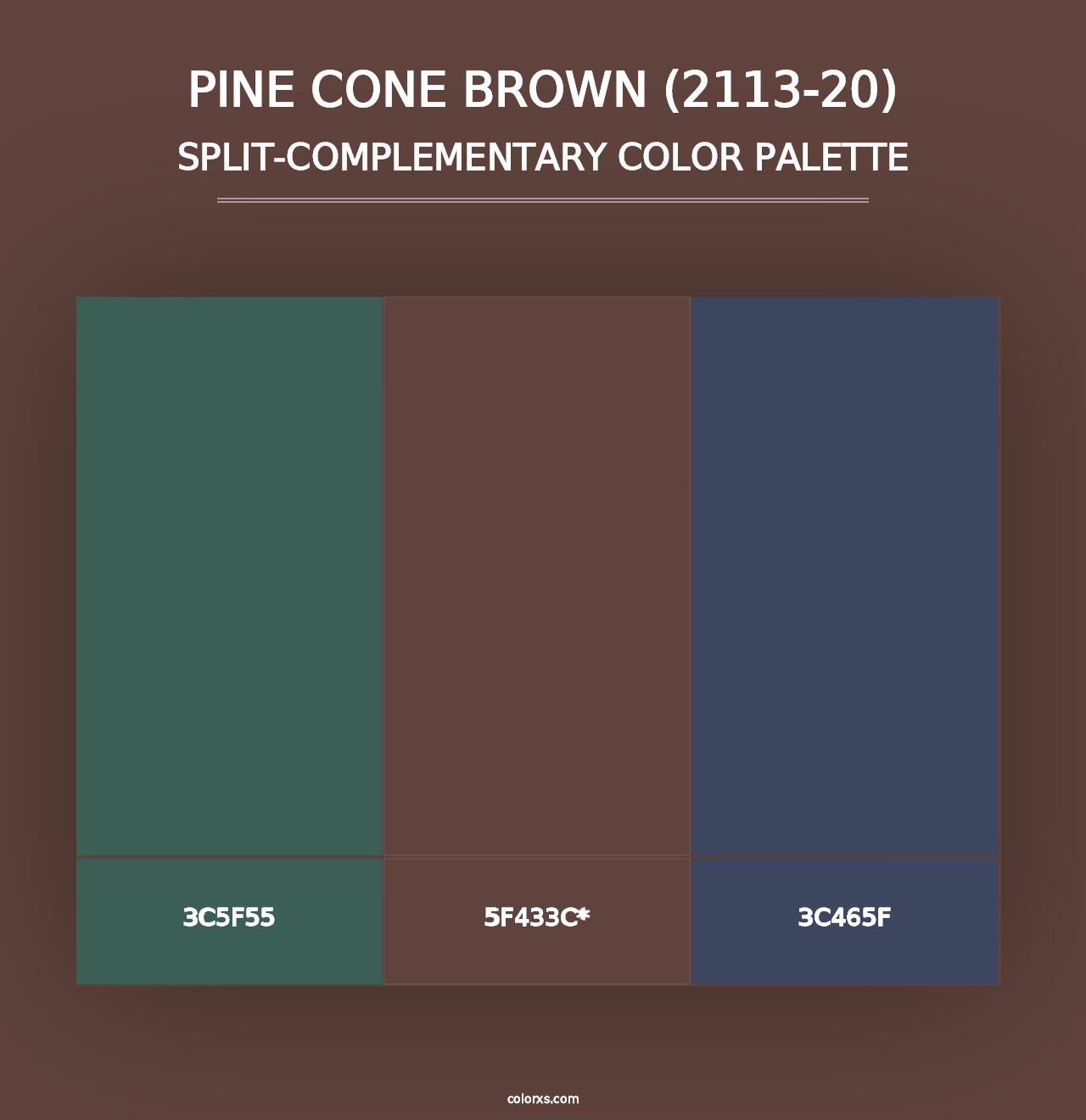 Pine Cone Brown (2113-20) - Split-Complementary Color Palette