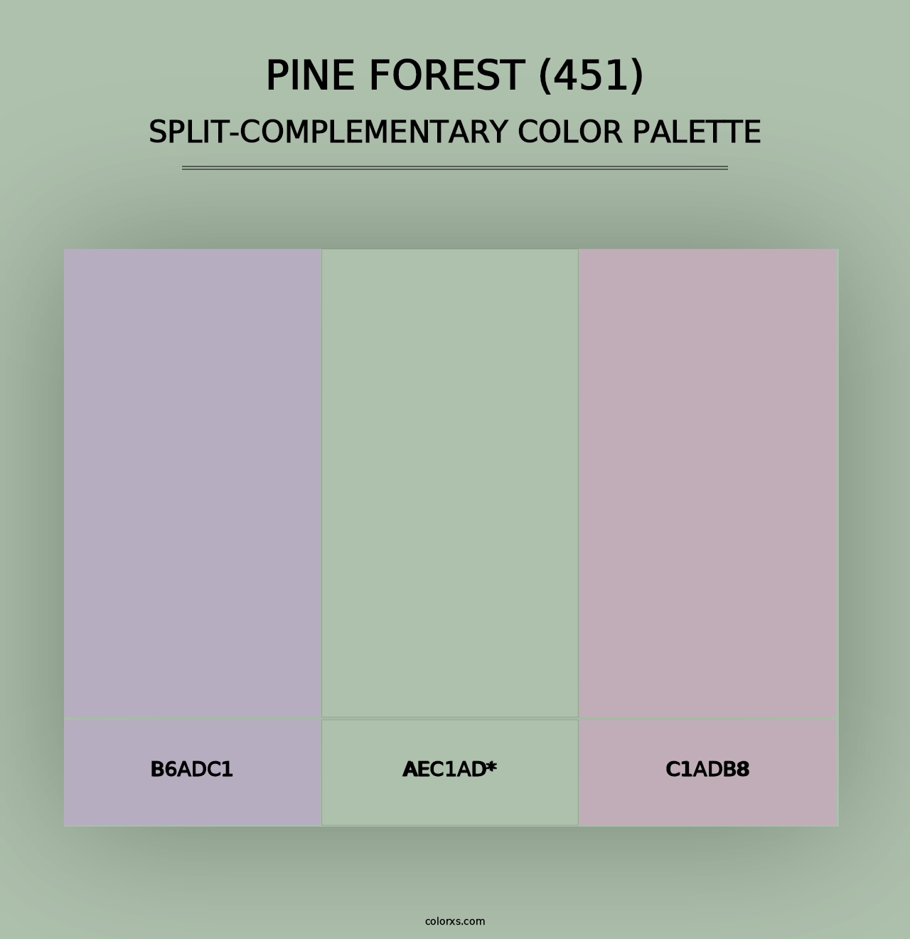 Pine Forest (451) - Split-Complementary Color Palette