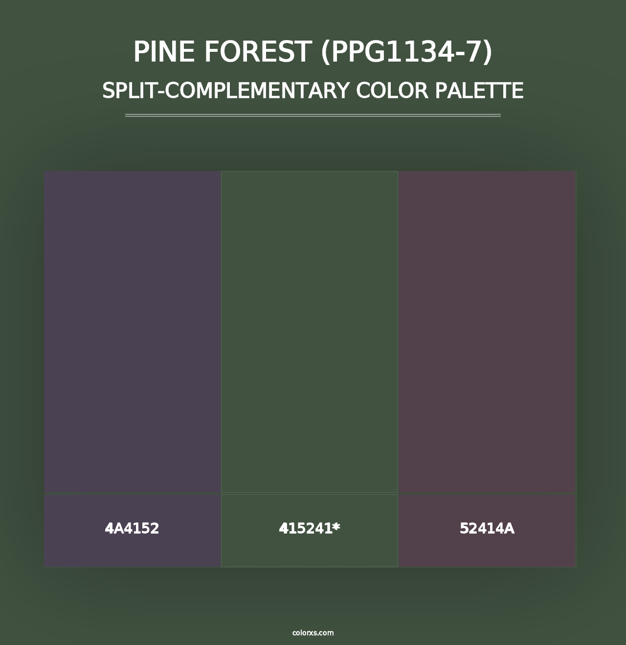 Pine Forest (PPG1134-7) - Split-Complementary Color Palette