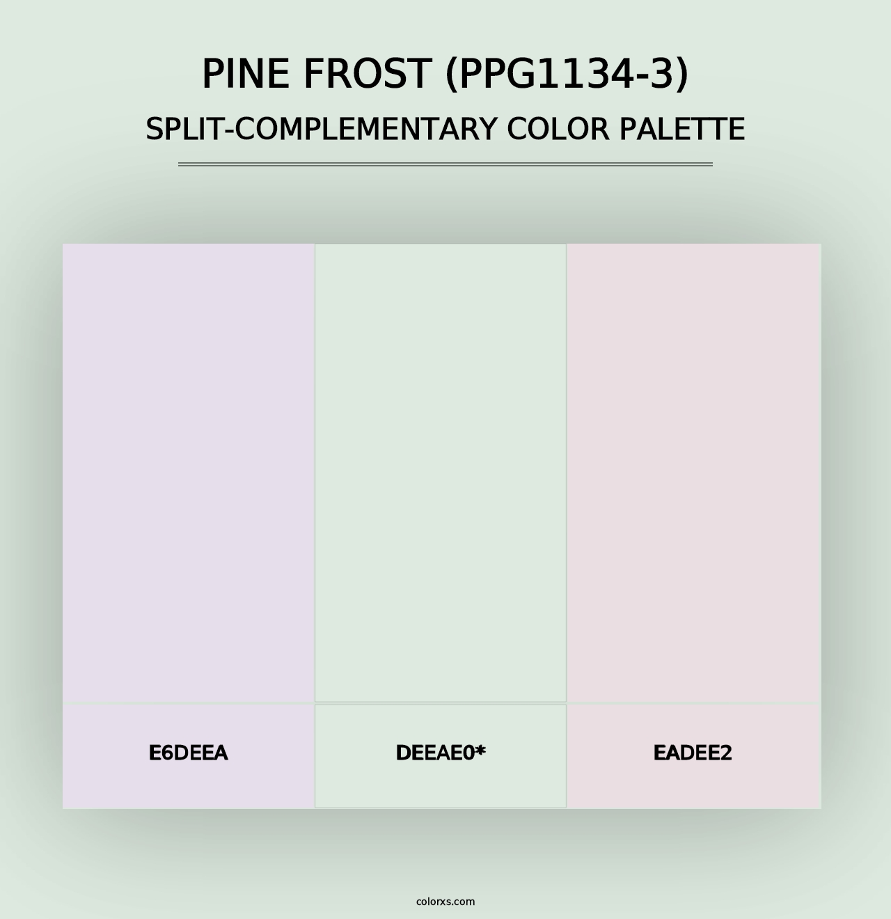 Pine Frost (PPG1134-3) - Split-Complementary Color Palette