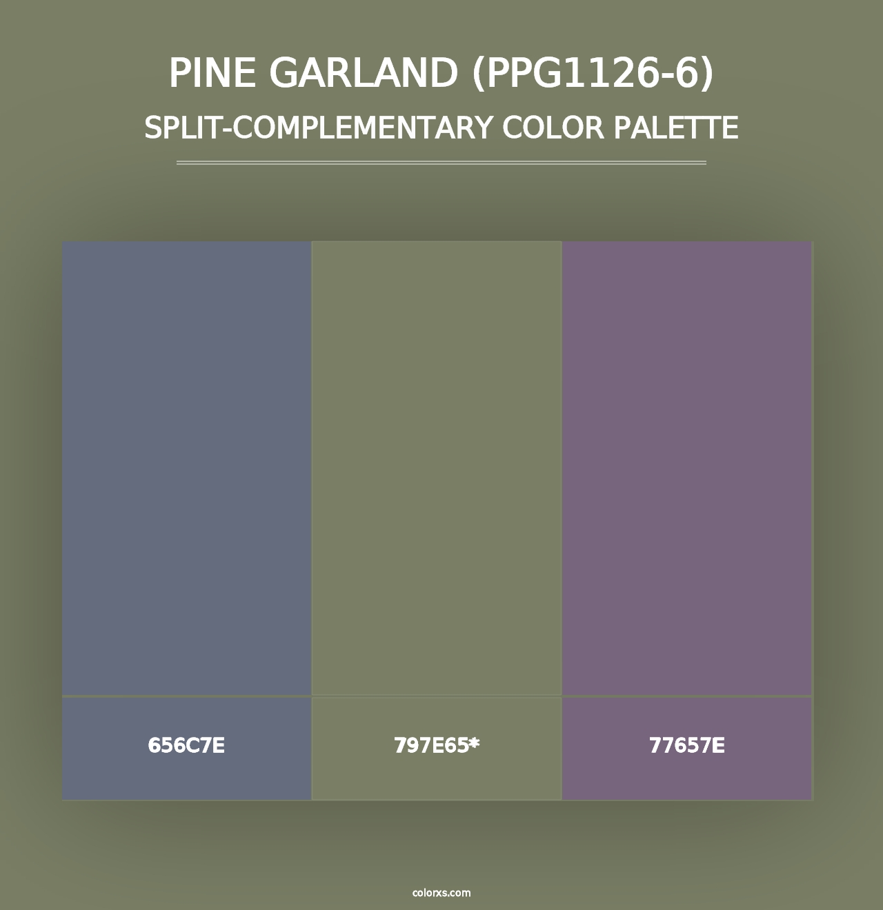 Pine Garland (PPG1126-6) - Split-Complementary Color Palette