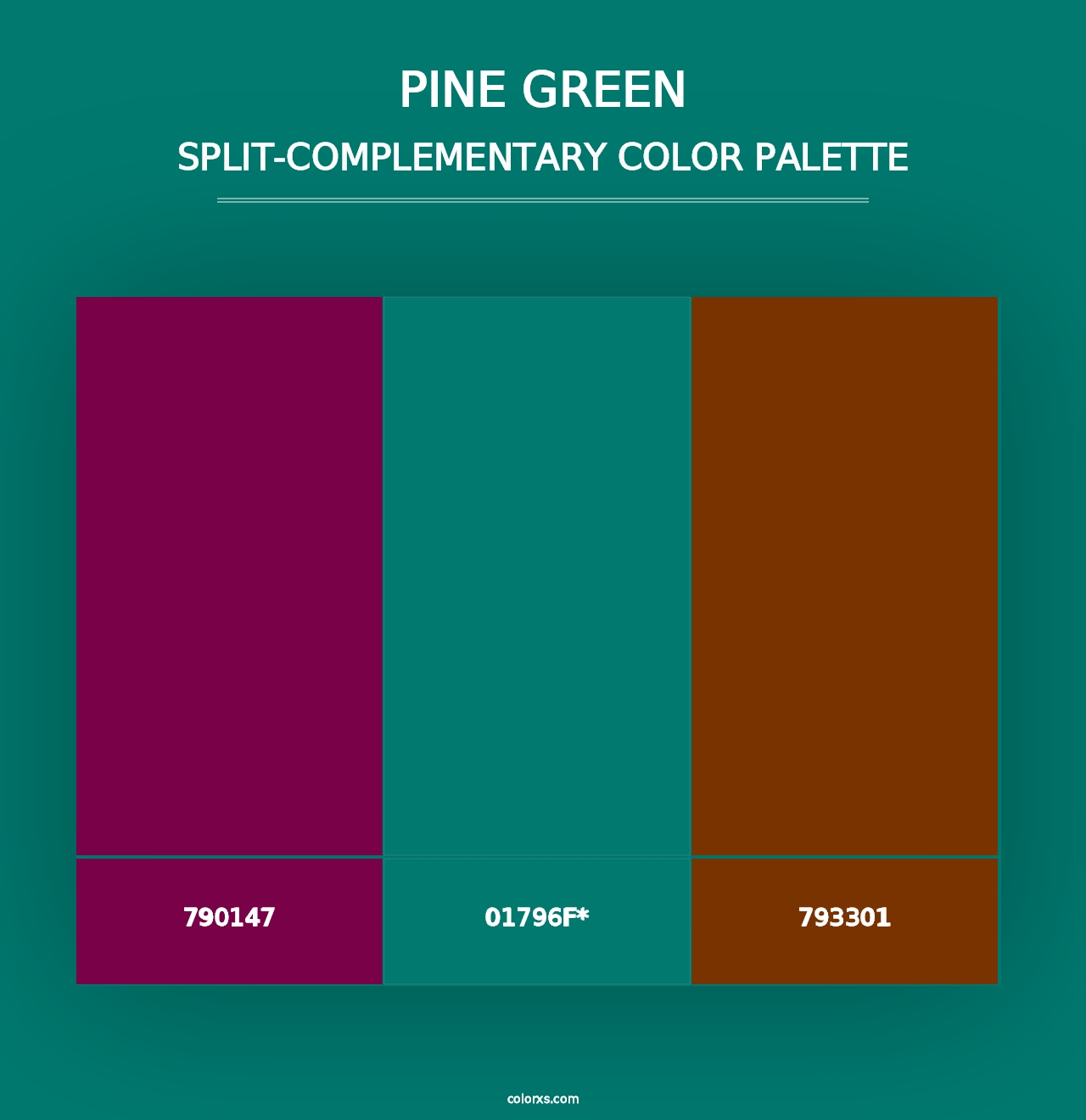 Pine Green - Split-Complementary Color Palette