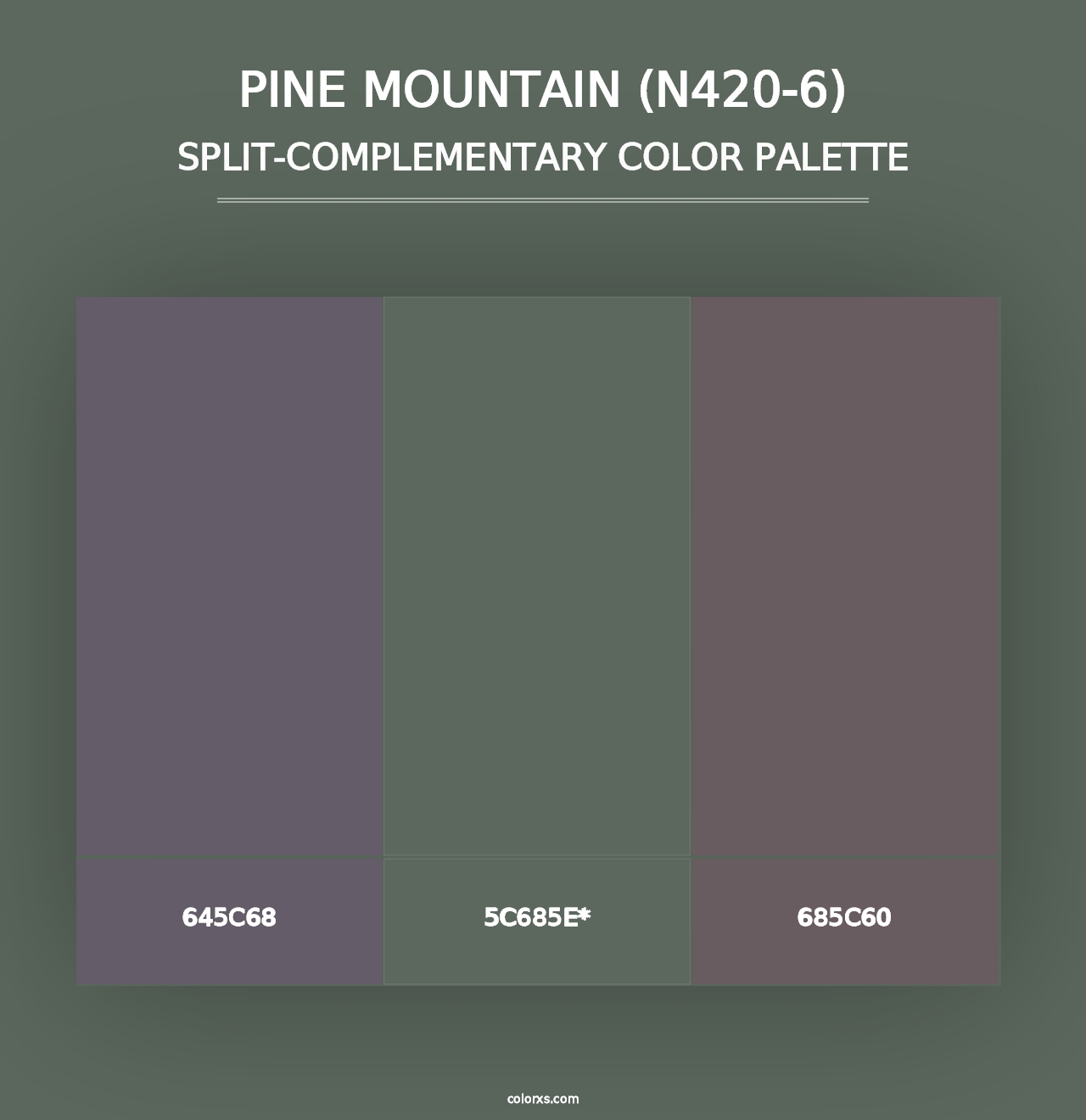 Pine Mountain (N420-6) - Split-Complementary Color Palette