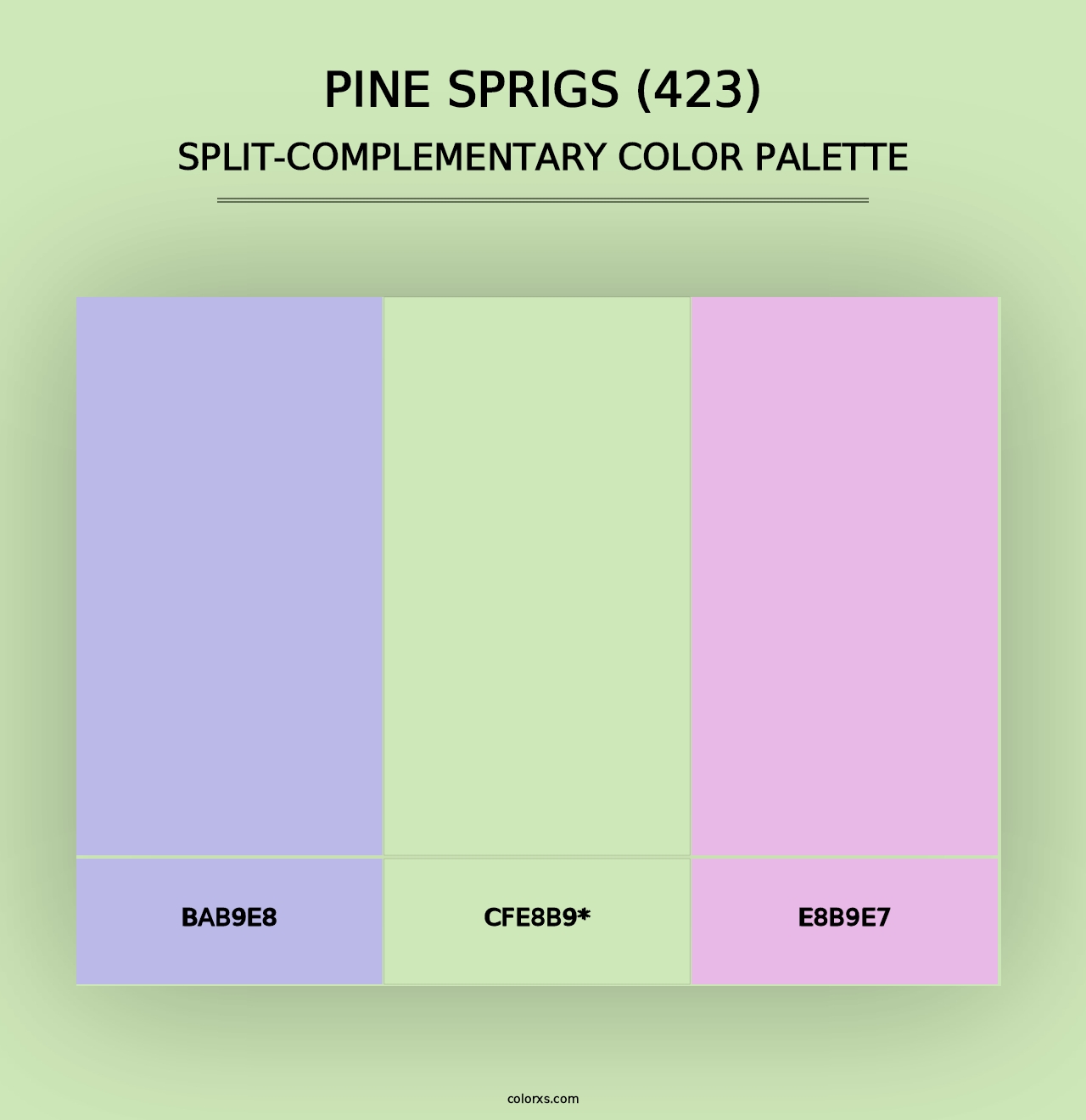 Pine Sprigs (423) - Split-Complementary Color Palette