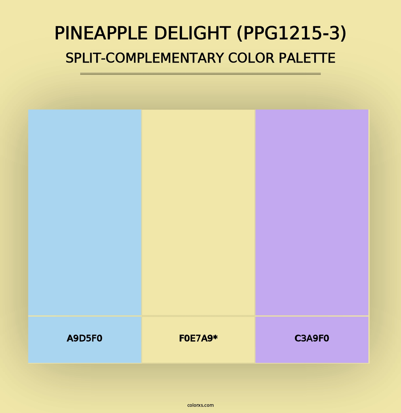 Pineapple Delight (PPG1215-3) - Split-Complementary Color Palette