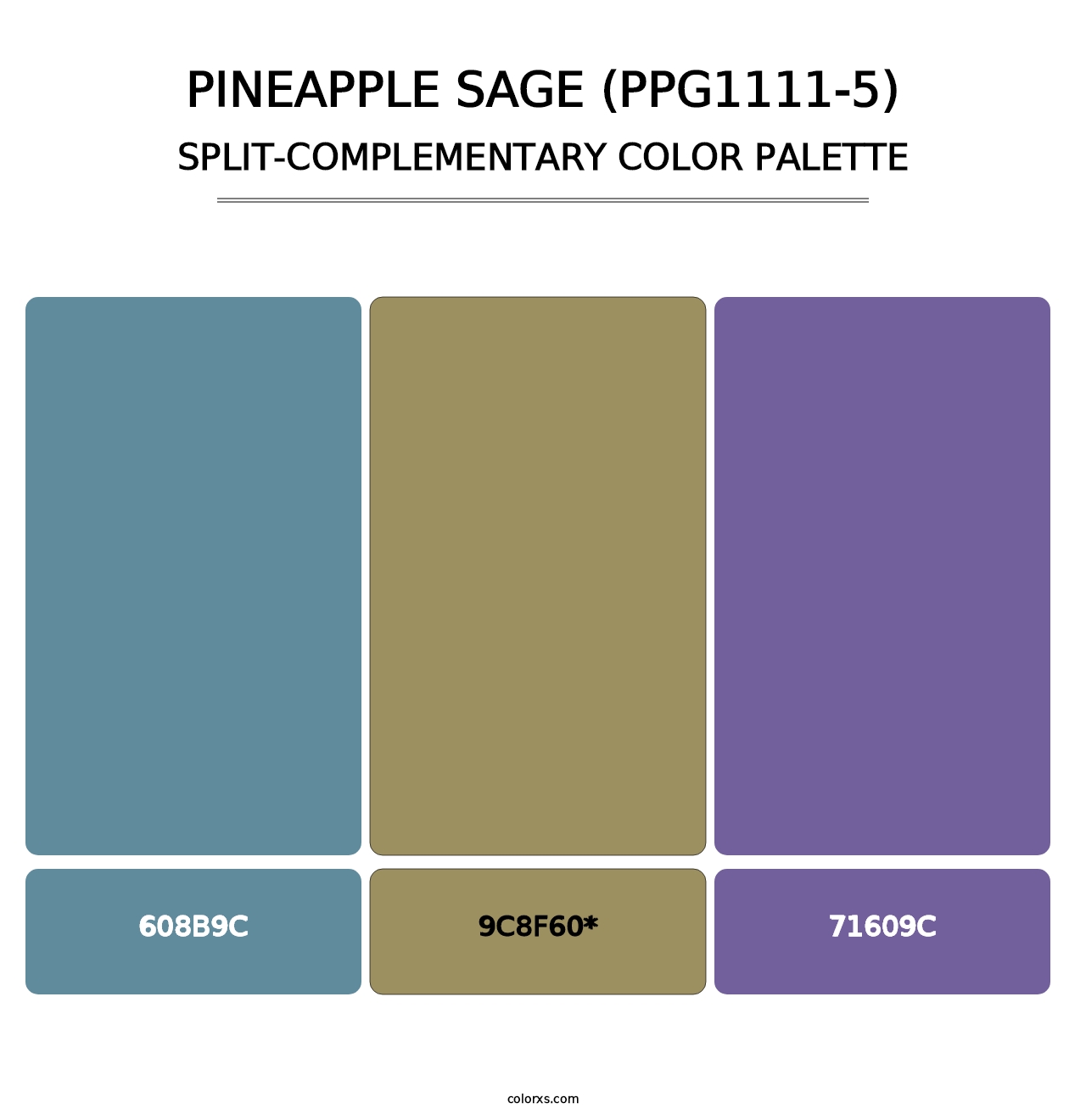 Pineapple Sage (PPG1111-5) - Split-Complementary Color Palette