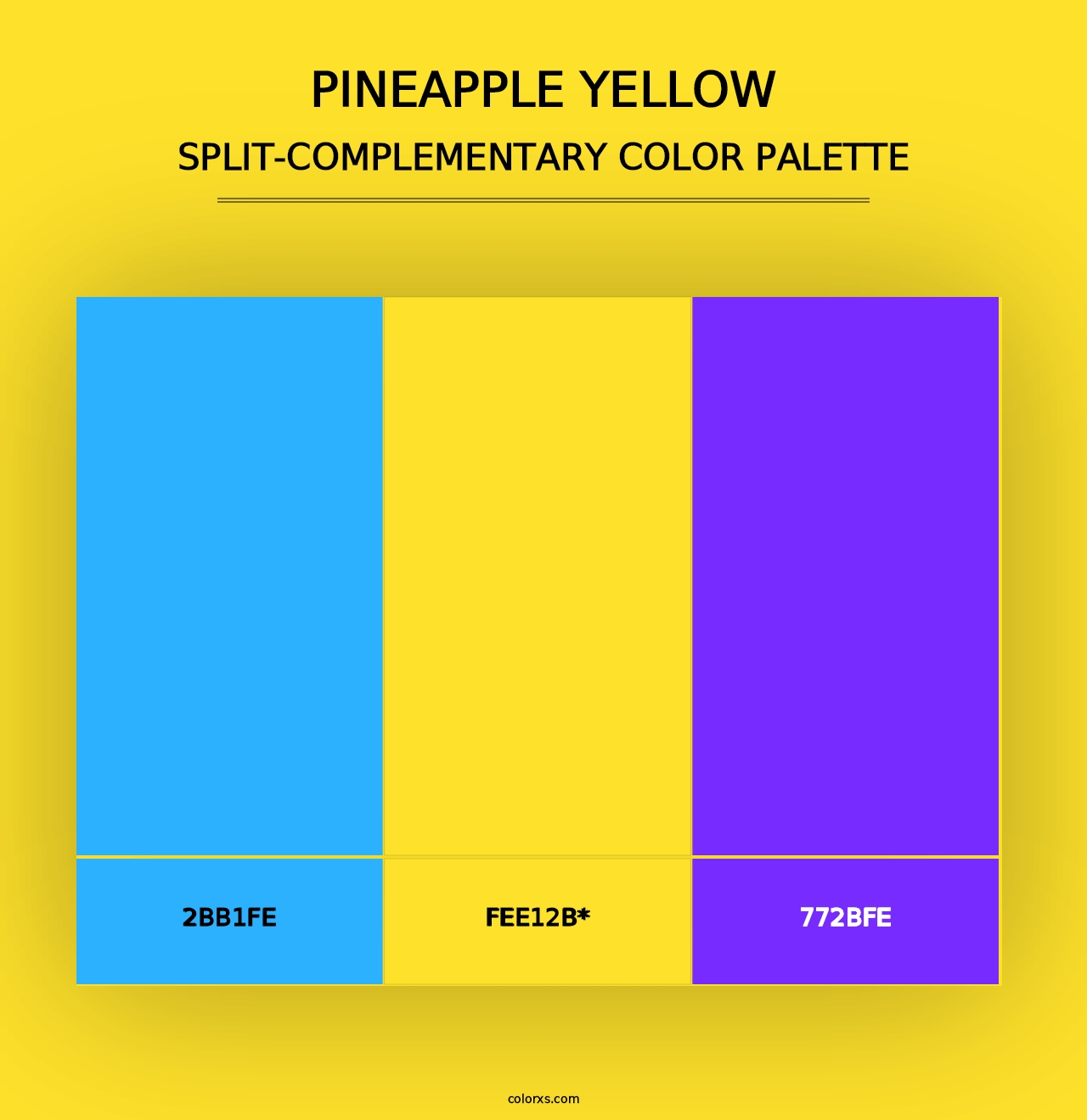 Pineapple Yellow - Split-Complementary Color Palette