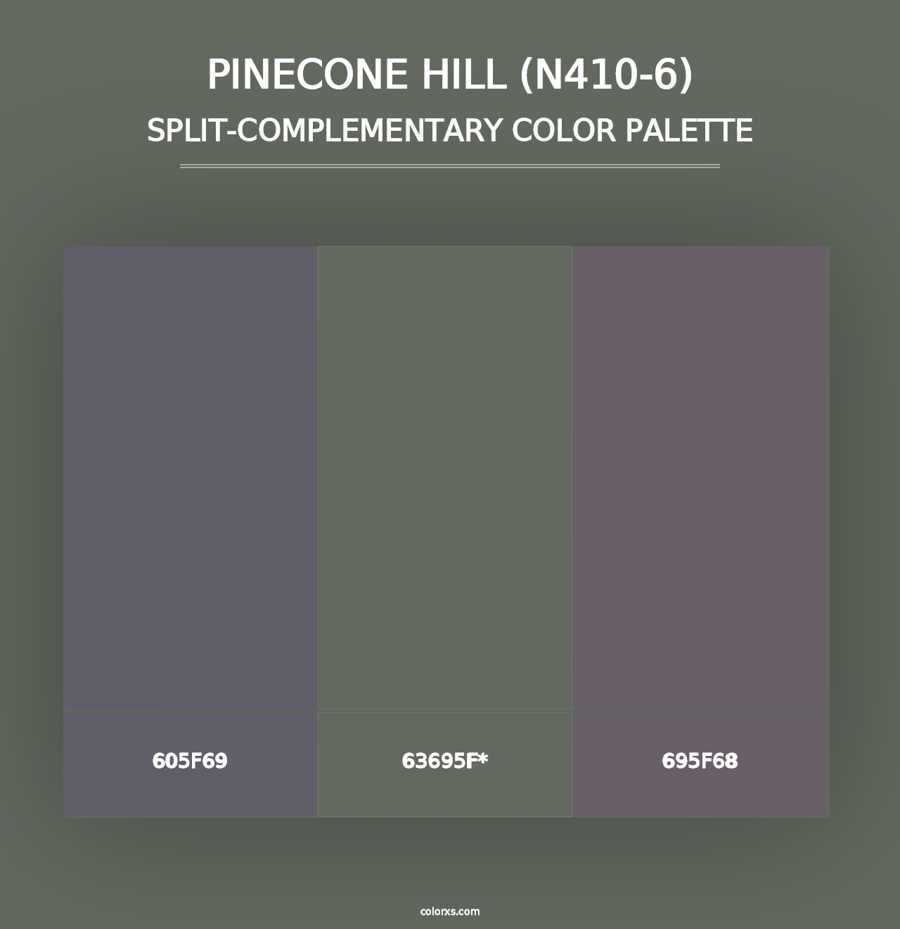 Pinecone Hill (N410-6) - Split-Complementary Color Palette