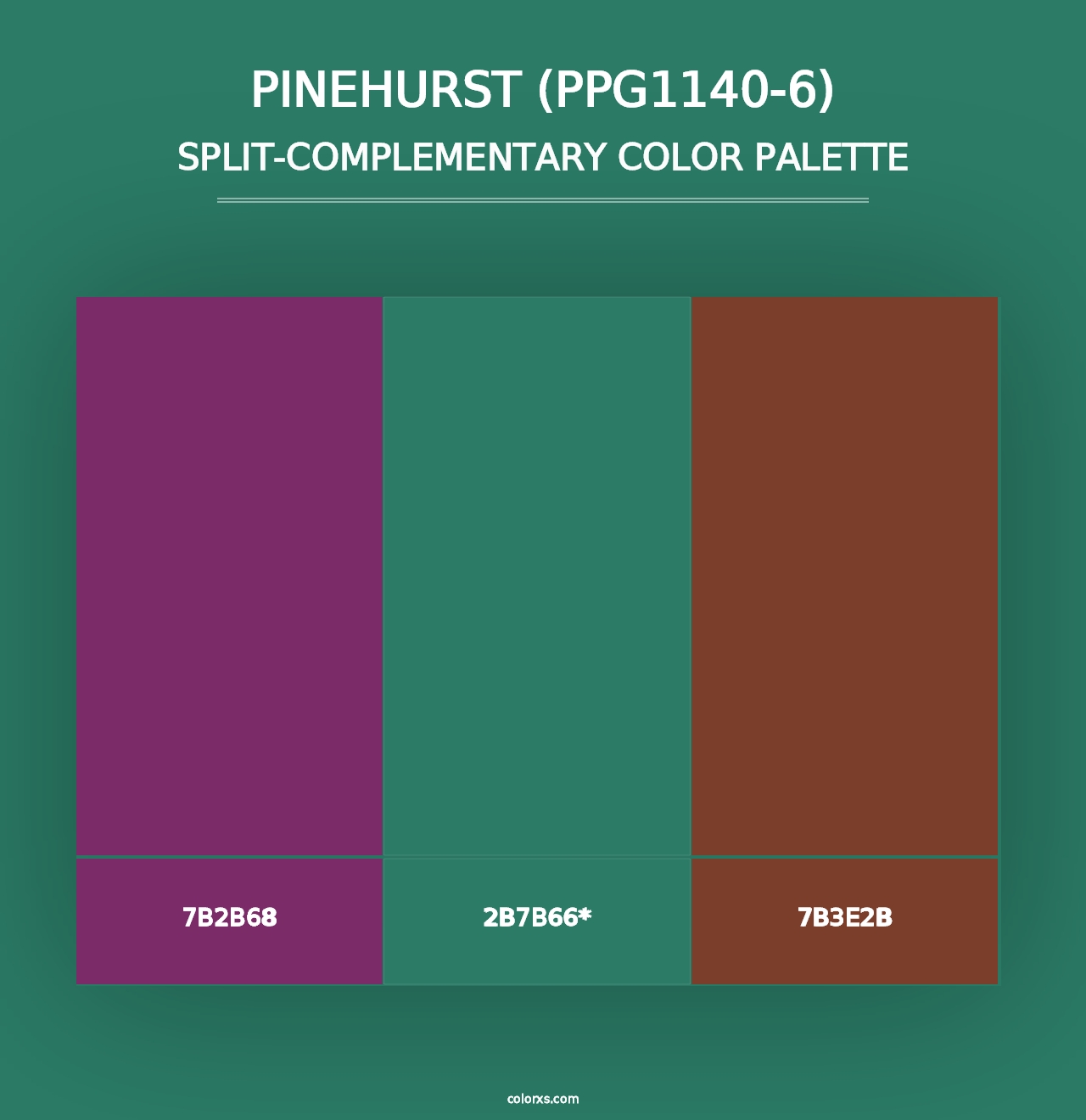 Pinehurst (PPG1140-6) - Split-Complementary Color Palette