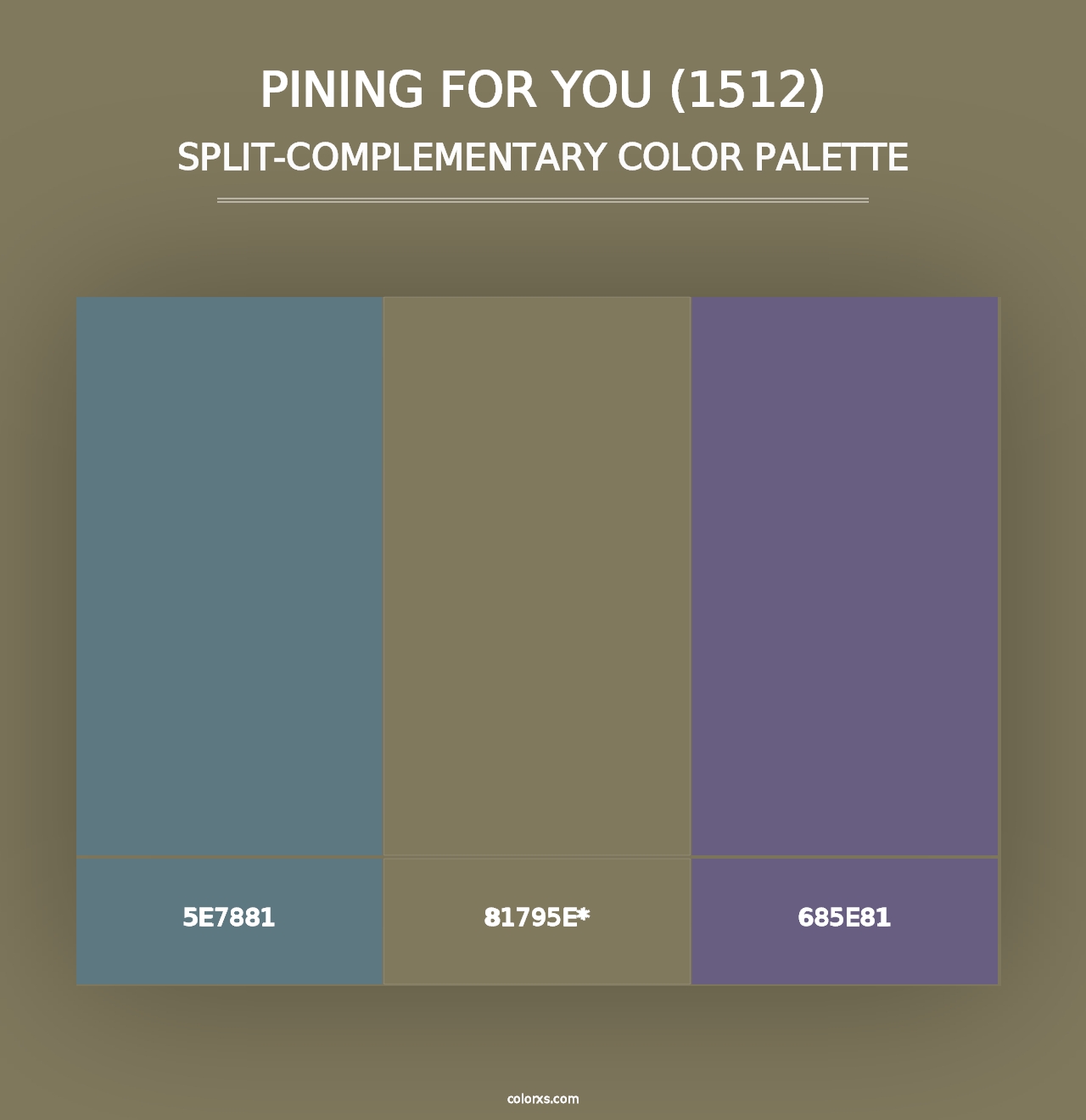 Pining for You (1512) - Split-Complementary Color Palette