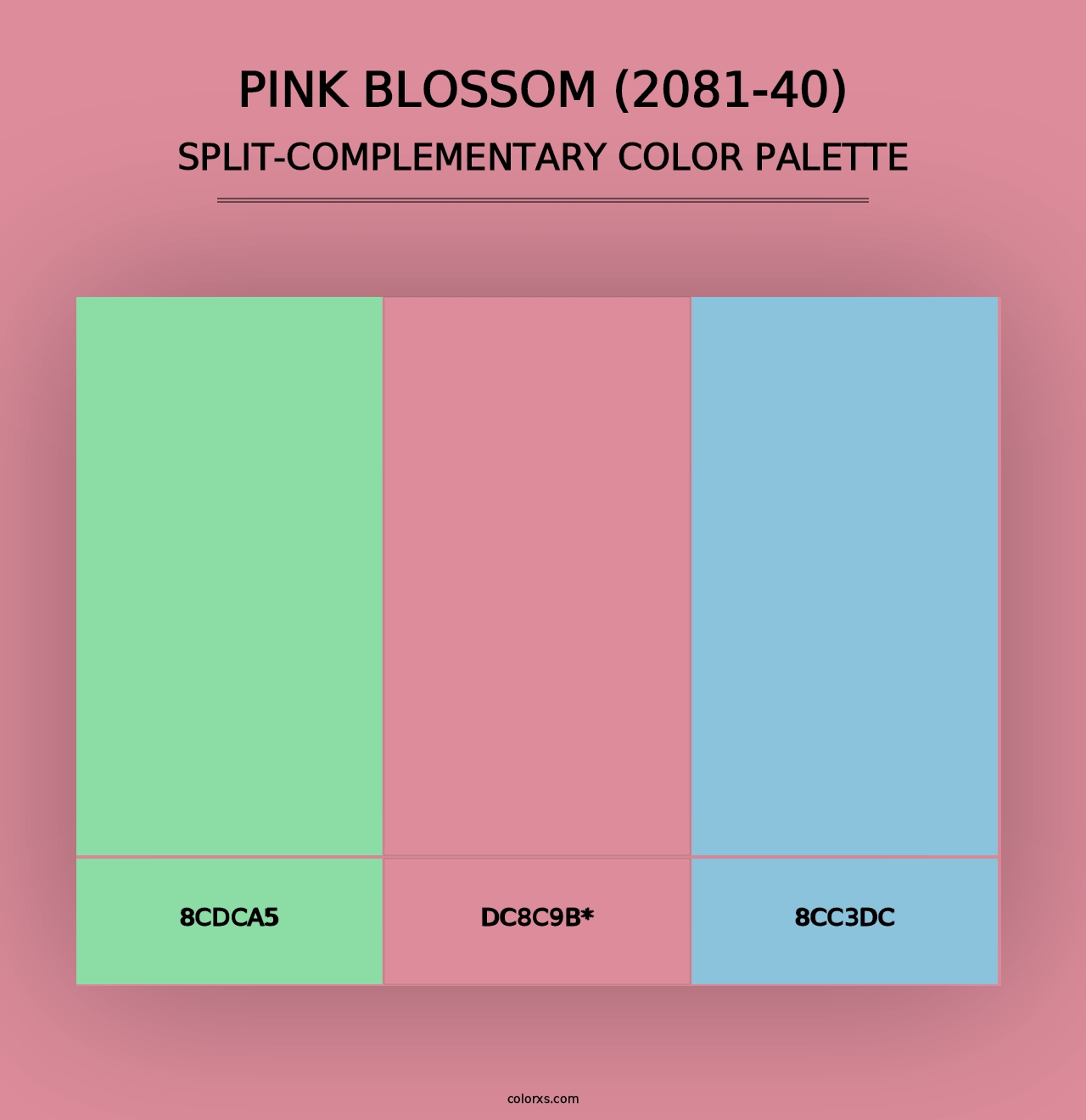 Pink Blossom (2081-40) - Split-Complementary Color Palette