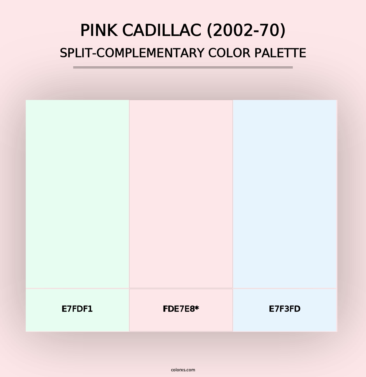 Pink Cadillac (2002-70) - Split-Complementary Color Palette