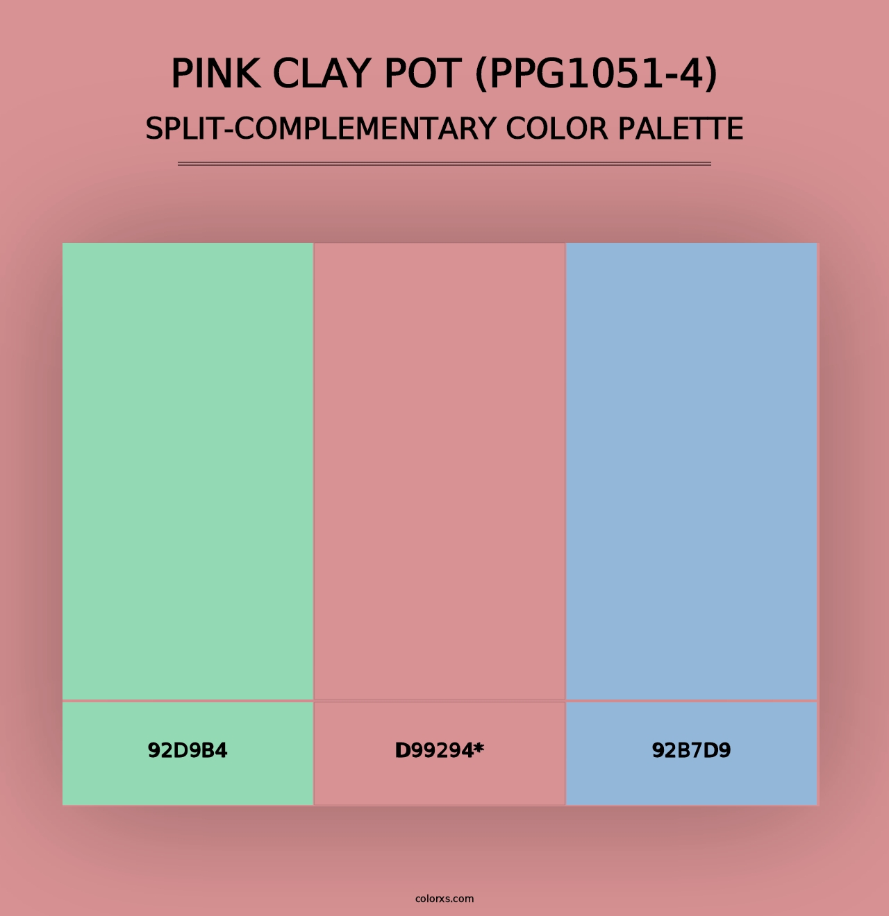 Pink Clay Pot (PPG1051-4) - Split-Complementary Color Palette