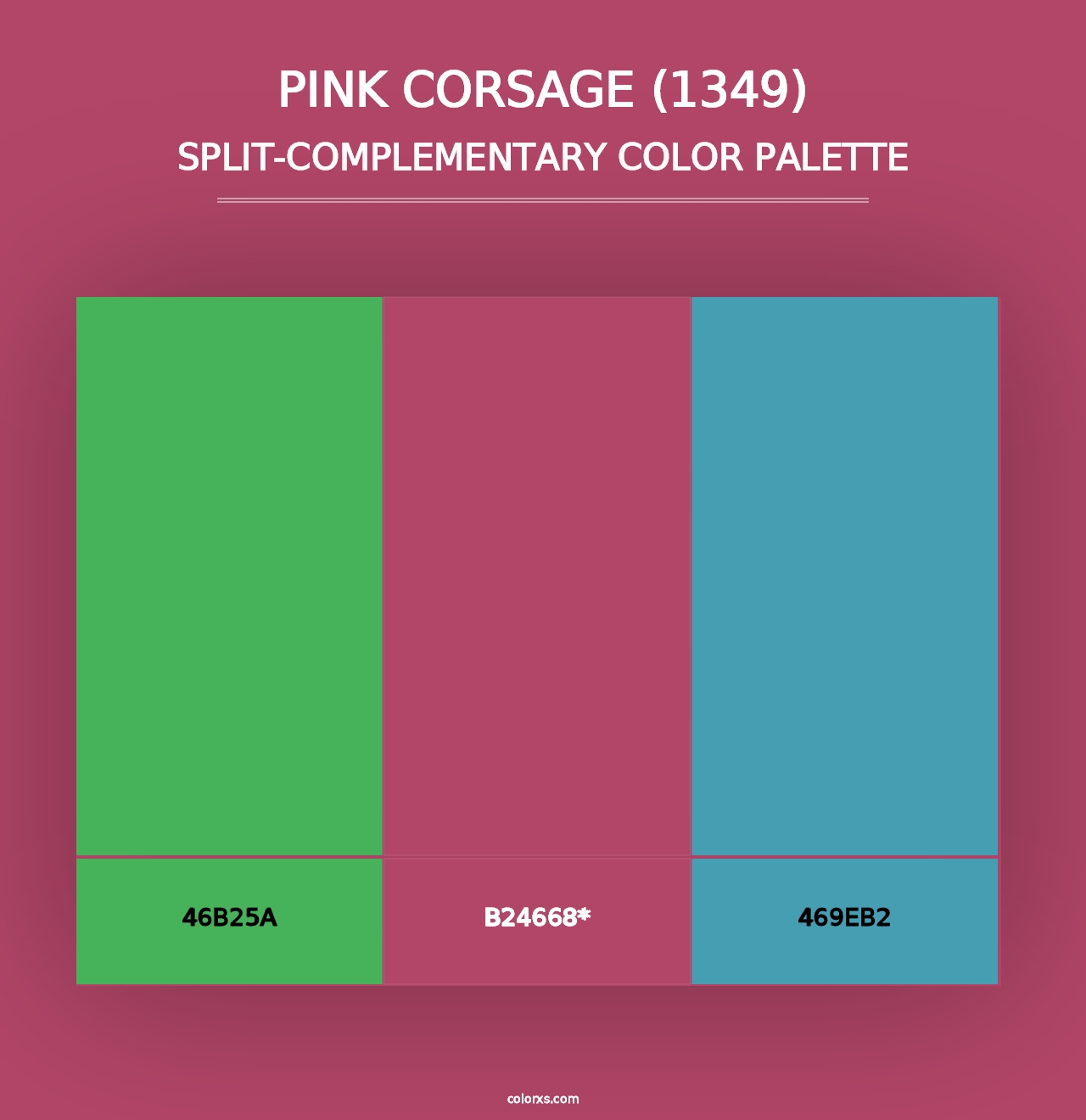 Pink Corsage (1349) - Split-Complementary Color Palette