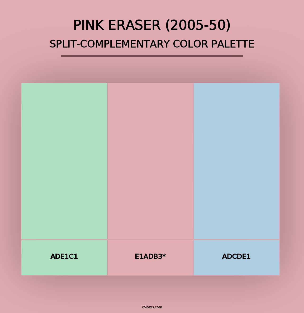 Pink Eraser (2005-50) - Split-Complementary Color Palette